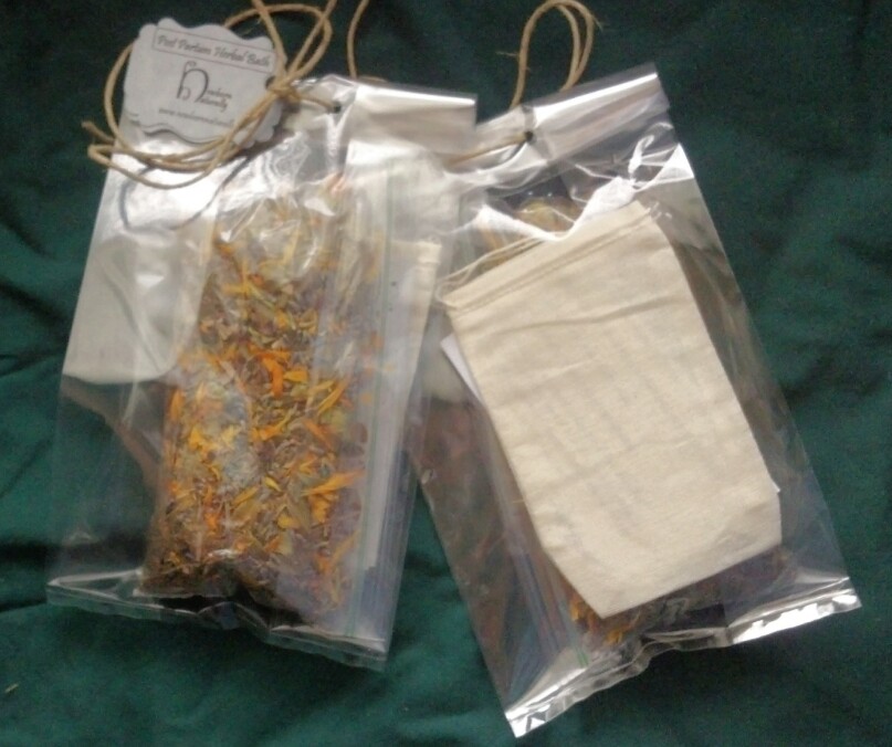 herbal bath front and back